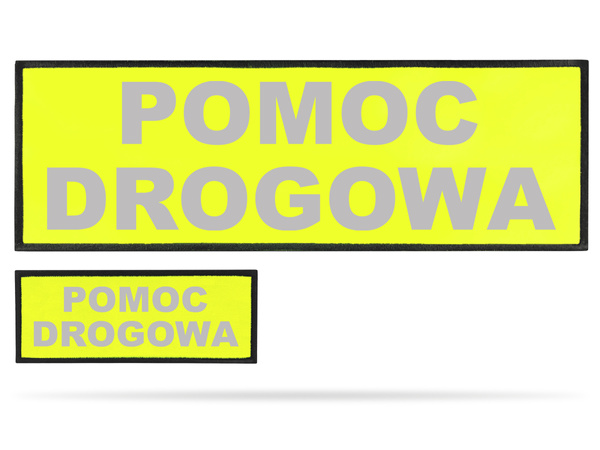 POMOC DROGOWA zestaw naszywek odblaskowych