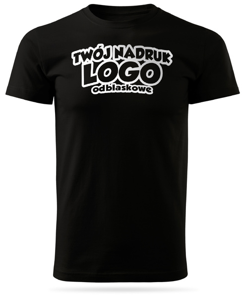 Czarna męska koszulka T-shirt z własnym nadrukiem