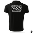 Bawełniana męska koszulka polo z własnym nadrukiem - kolor czarny
