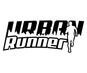 URBAN RUNNER odblaskowa naklejka na auto czarna