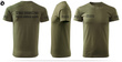 Koszulka męska T-shirt nadruk STRAŻ GRANICZNA - POLISH BORDER GUARD - zieleń wojskowa