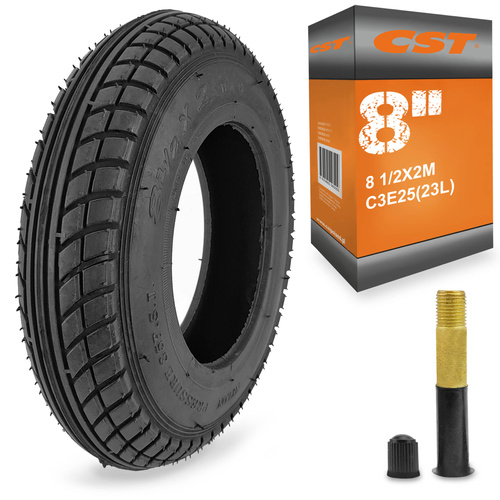 Zestaw opony z dętką 8 1/2 x 2" cala - zawór prosty AV