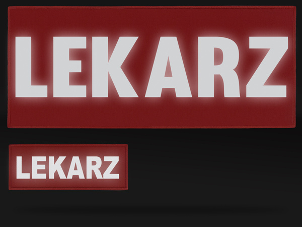 LEKARZ zestaw naszywek odblaskowych