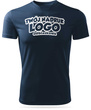 Granatowa męska koszulka termoaktywna z własnym nadrukiem