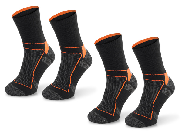 Zestaw technicznych skarpetek rowerowych BIK1 - czarne / 2 PAK