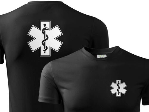 Termoaktywna koszulka T-shirt nadruk ESKULAP