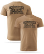 Piaskowa męska koszulka T-shirt z własnym nadrukiem