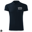 Termoaktywna męska koszulka polo z własnym nadruku - kolor granatowy