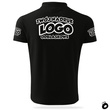 Bawełniana męska koszulka polo z własnym nadrukiem - kolor czarny