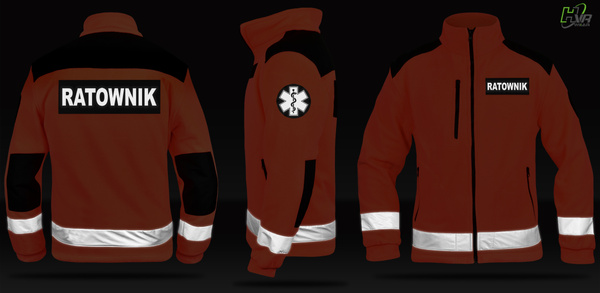 Bluza polarowa z emblematami RATOWNIK