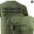 Koszulka męska T-shirt nadruk STRAŻ GRANICZNA - POLISH BORDER GUARD - khaki