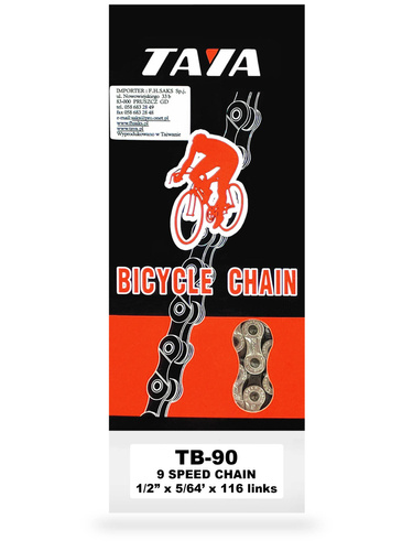 Łańcuch rowerowy TAYA TB90 - napęd 9 rz.