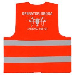 Operator drona 3 kamizelka odblaskowa pomarańczowa