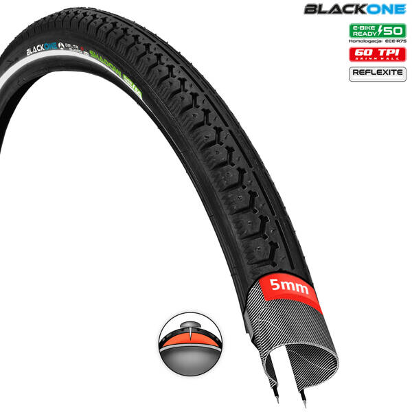  Opona rowerowa BLACKONE 26x1,75 / 47-559 SHADOW REFLEXITE - homologacja E-bike