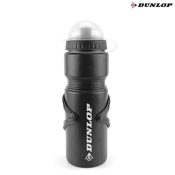 Bidon rowerowy DUNLOP 750ml z koszykiem - CZARNY