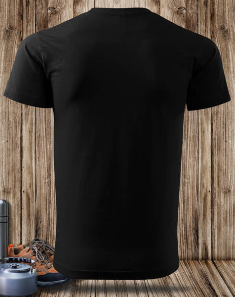 Czarna koszulka T-shirt nadruk GÓRY W SERCU