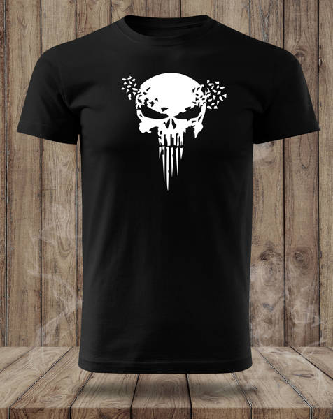 Czarna koszulka T-shirt nadruk PUNISHER