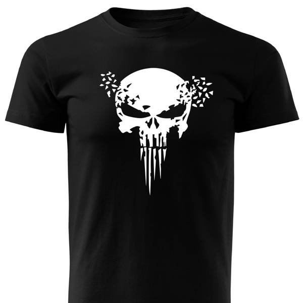 Czarna koszulka T-shirt nadruk PUNISHER
