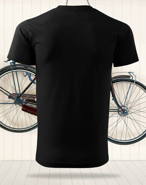 Czarna koszulka T-shirt nadruk ROWER