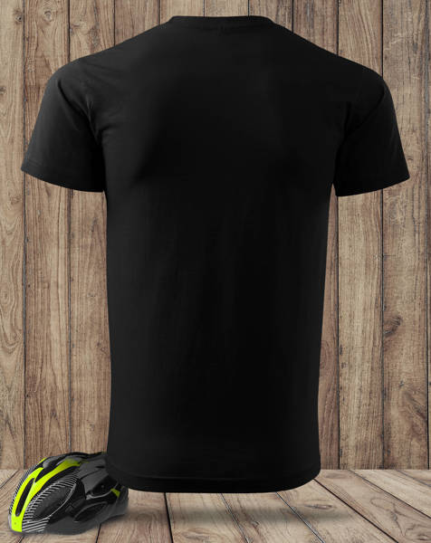 Czarna koszulka T-shirt nadruk ROWER ROZWIĄZANIEM PROBLEMÓW ŚWIATA