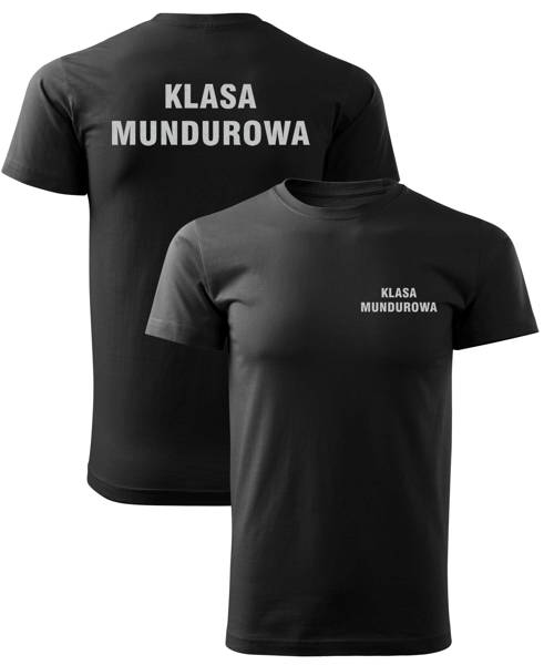 Koszulka T-shirt wzór odblaskowy KLASA MUNDUROWA