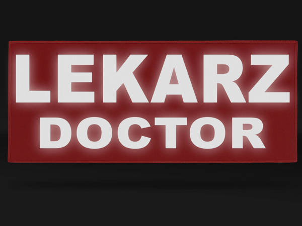 LEKARZ DOCTOR naszywka odblaskowa