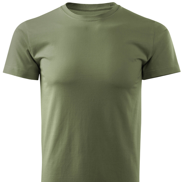 Męska koszulka bawełniana T-shirt - khaki roz. S