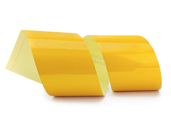 Odblaskowa taśma samoprzylepna żółta 10 cm