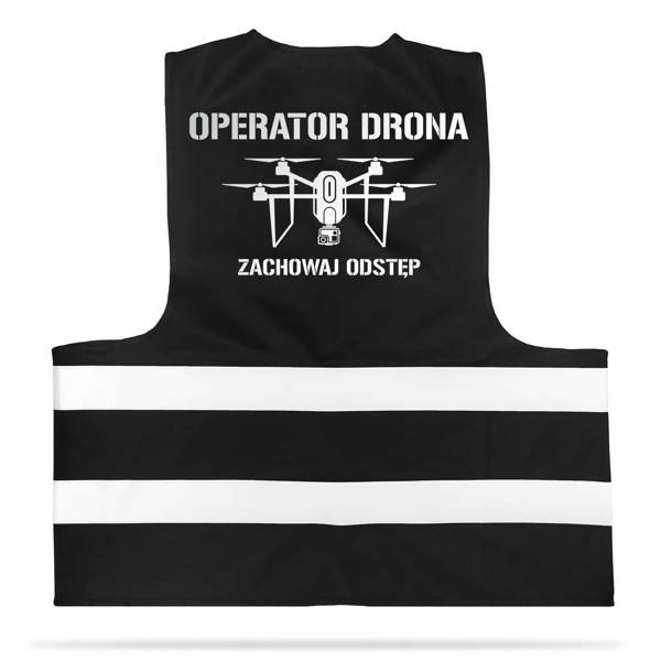 Operator drona 3 kamizelka odblaskowa siatka czarna