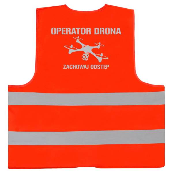 Operator drona 4 kamizelka odblaskowa pomarańczowa