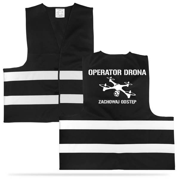 Operator drona 4 kamizelka odblaskowa siatka czarna