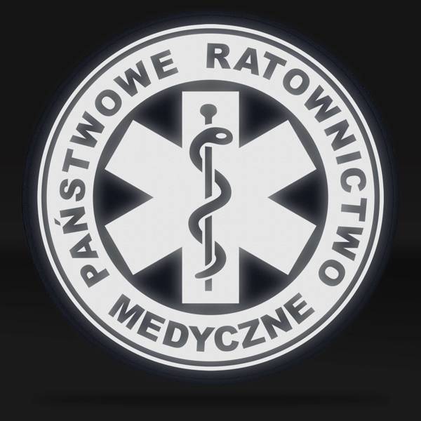 PAŃSTWOWE RATOWNICTWO MEDYCZNE emblemat odblaskowy