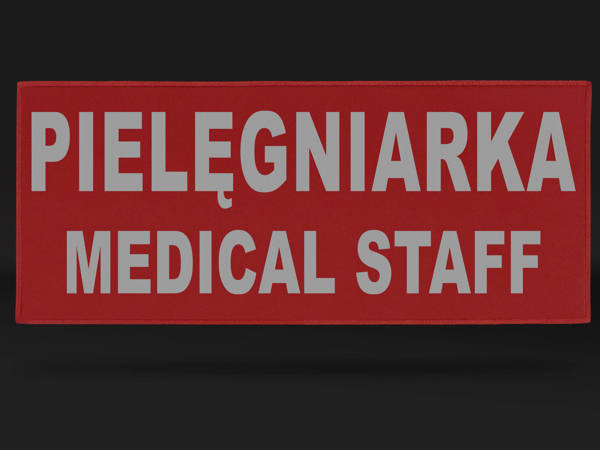 PIELĘGNIARKA MEDICAL STAFF naszywka odblaskowa