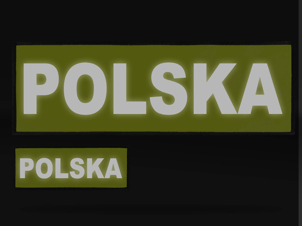 POLSKA zestaw naszywek odblaskowych