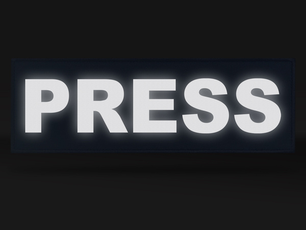 PRESS emblemat odblaskowy
