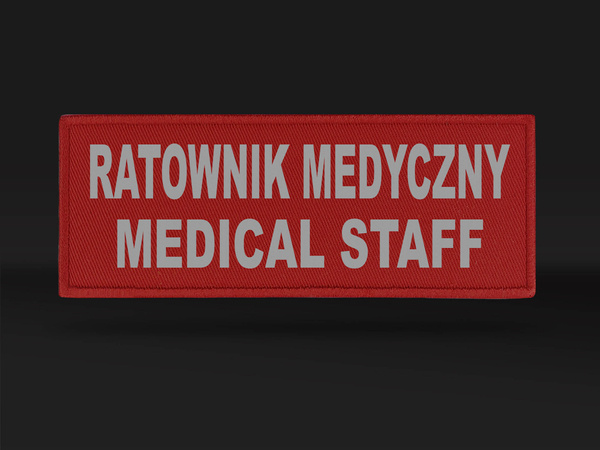 RATOWNIK MEDYCZNY MEDICAL STAFF naszywka odblaskowa