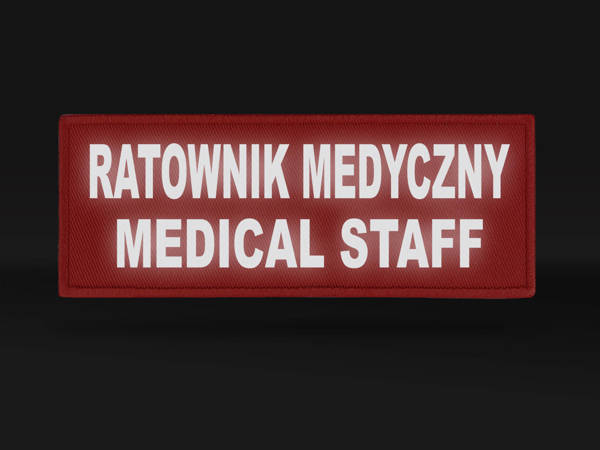 RATOWNIK MEDYCZNY MEDICAL STAFF naszywka odblaskowa