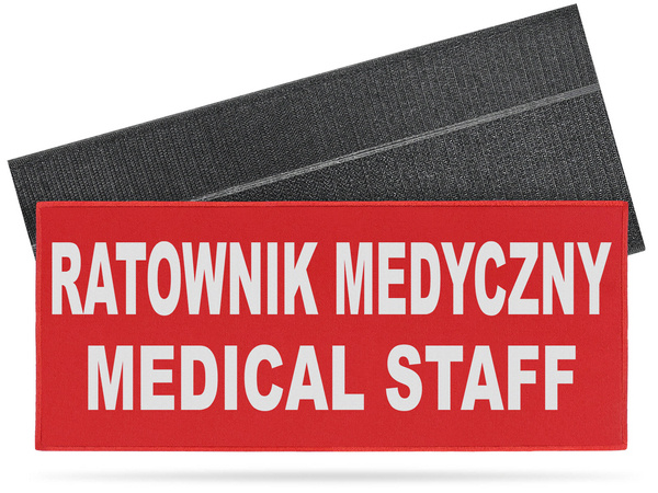 RATOWNIK MEDYCZNY MEDICAL STAFF naszywka odblaskowa