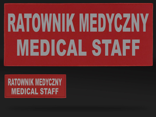 RATOWNIK MEDYCZNY MEDICAL STAFF zestaw naszywek odblaskowych