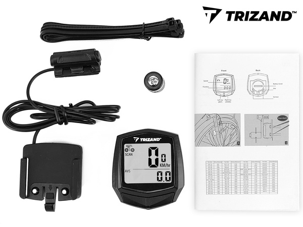 Rowerowy licznik przewodowy TRIZAND / 13 funkcji