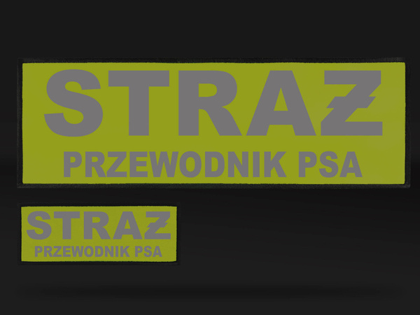 STRAŻ PRZEWODNIK PSA zestaw naszywek odblaskowych