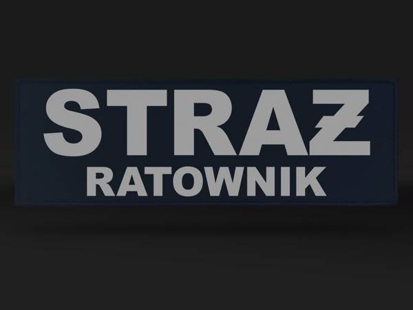 STRAŻ RATOWNIK emblemat odblaskowy