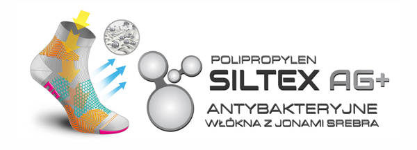 Skarpety rowerowe BIK1 DryTex – biało-zielone