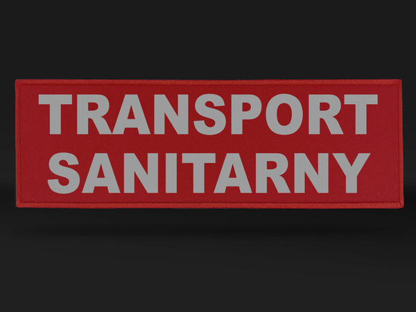 TRANSPORT SANITARNY naszywka odblaskowa