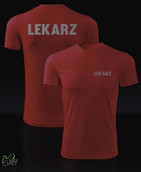 Termoaktywna koszulka T-shirt nadruk LEKARZ