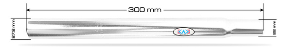 Wspornik siodła - 27.2 mm / 300 mm - ALU - srebrny