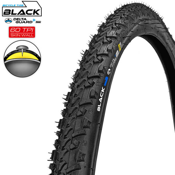 Zestaw opona rowerowa BLACK1 Rock On - 700x35C 35-622 z dętką MITAS zawór FV