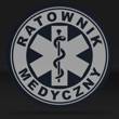 RATOWNIK MEDYCZNY emblemat odblaskowy z eskulapem