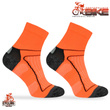 Skarpety rowerowe BIK1 DryTex – pomarańczowe